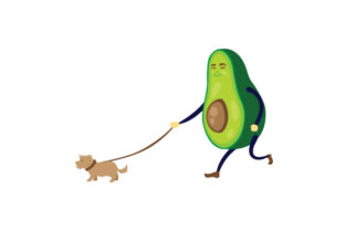 Avocado Walking Dog