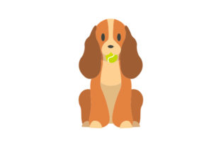Dog Holding Ball in Mouth