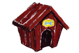 Dog House in Gouache