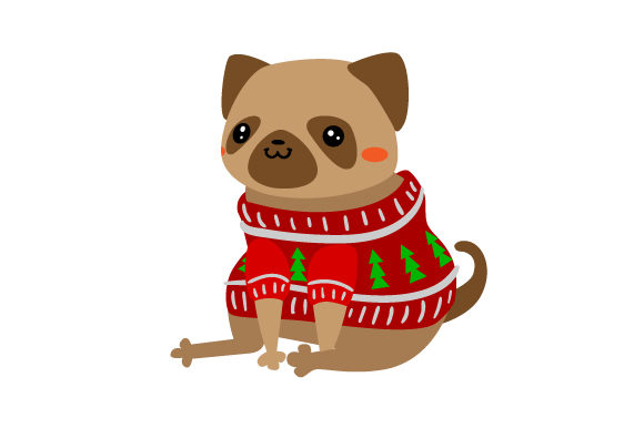 Dog in a Christmas Sweater