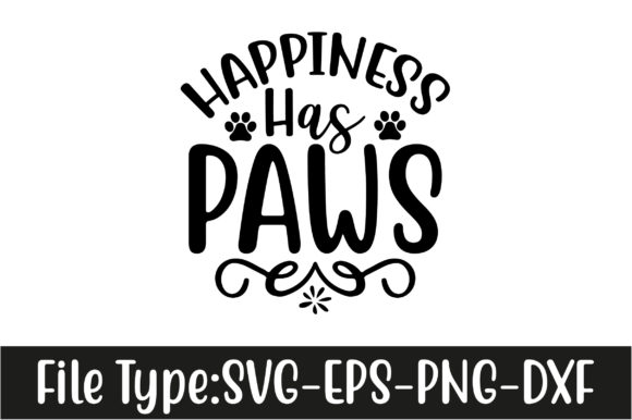 Dog SVG Design: Happiness Has Paws