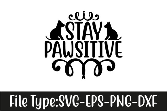 Dog SVG Design, Stay Paw-sitive