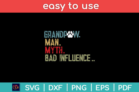 Grandpa Man Myth Father’s Day Dog SVG