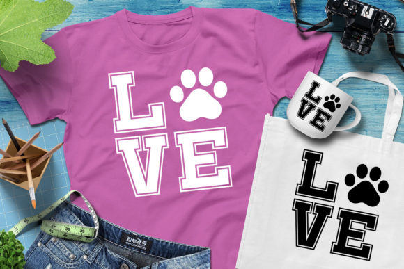 Love Cat Dog SVG, LOVE Pet Sublimation